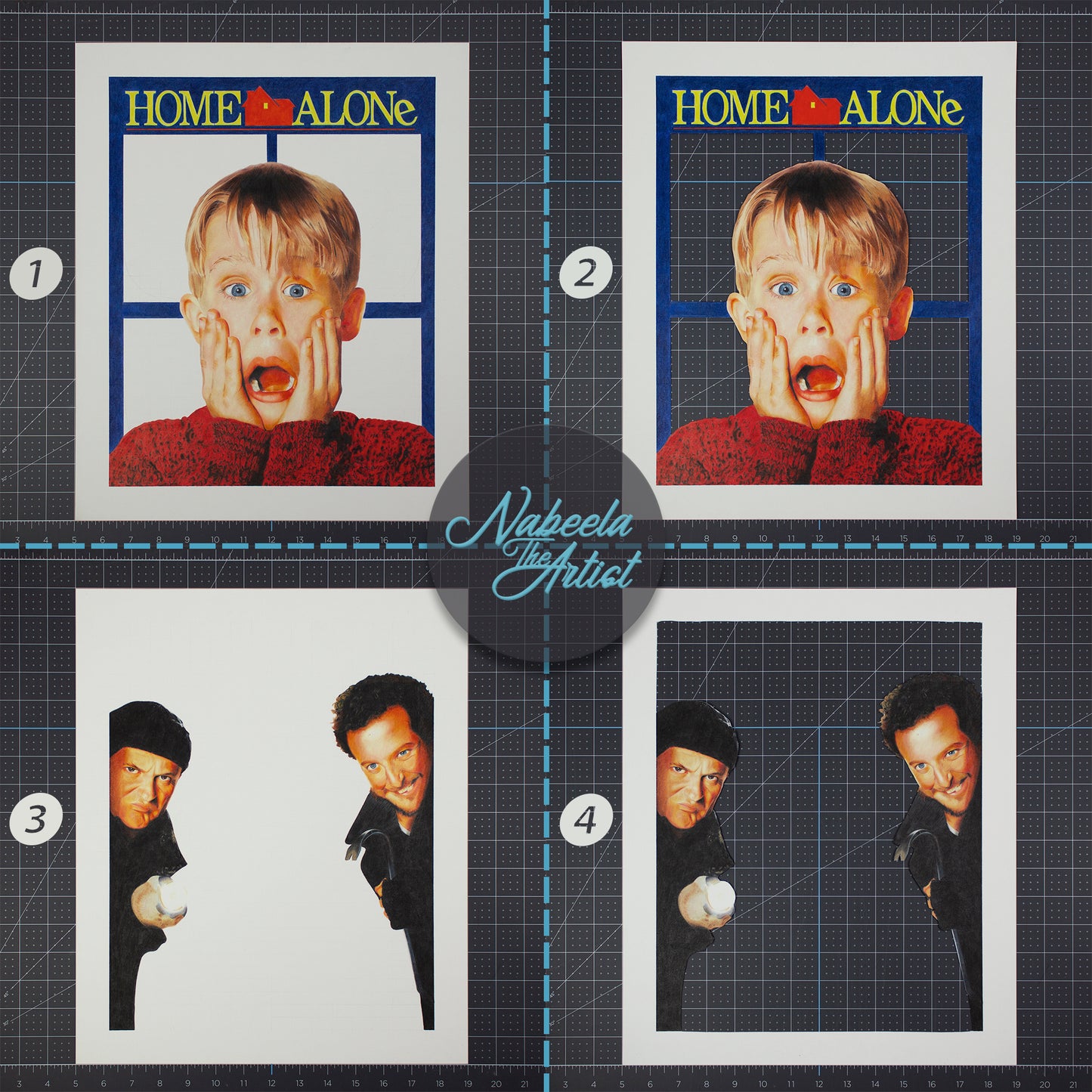 Home Alone Diorama Drawing