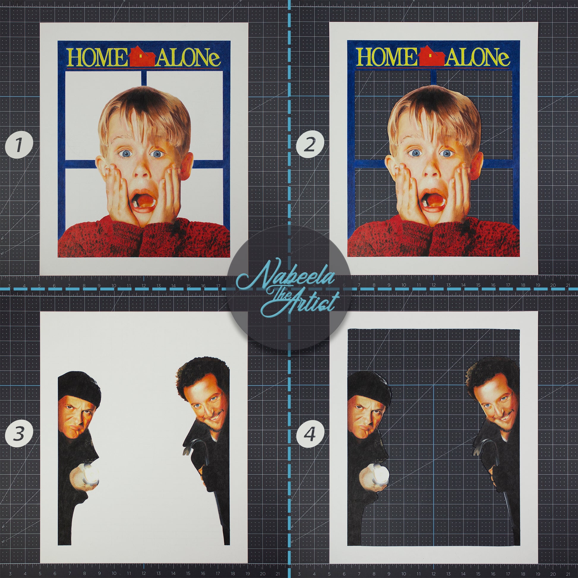 Home Alone Diorama Drawing