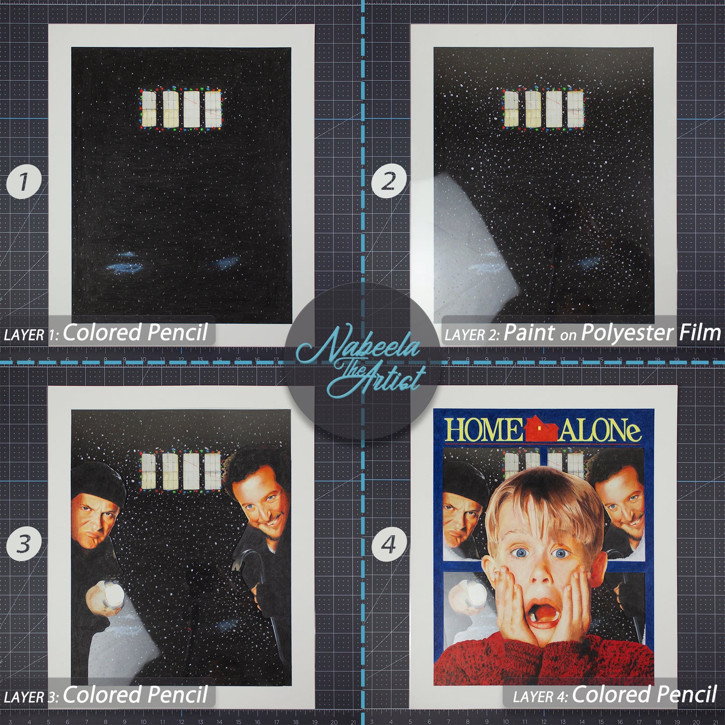 Home Alone Diorama Drawing