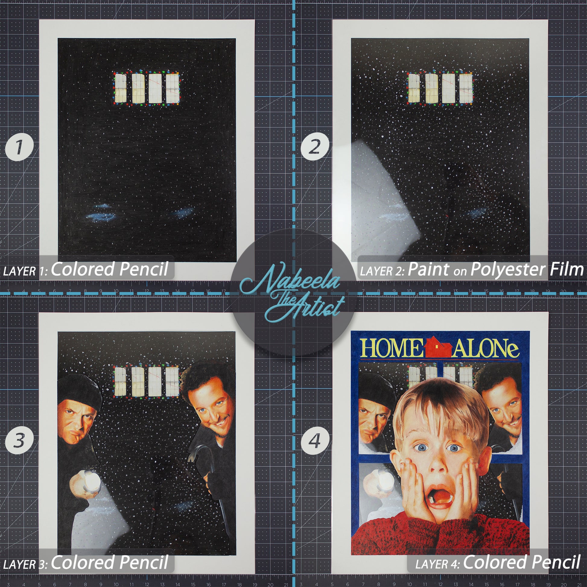 Home Alone Diorama Drawing