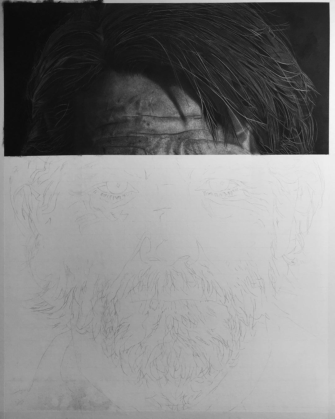 Joel Miller Charcoal Drawing The Last of Us 2