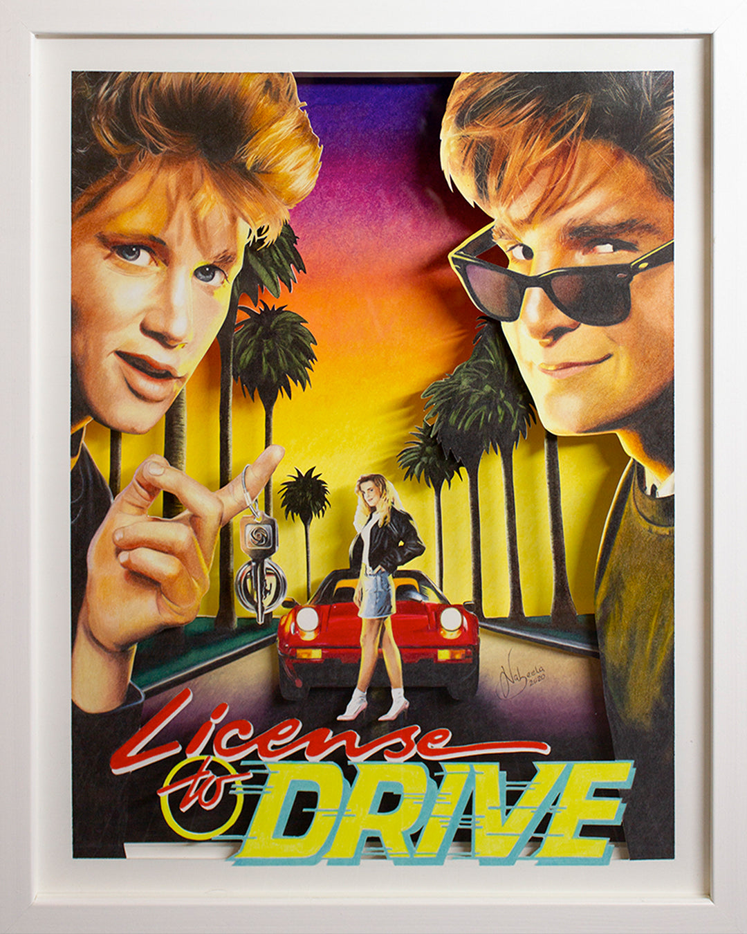 License to Drive Diorama Drawing