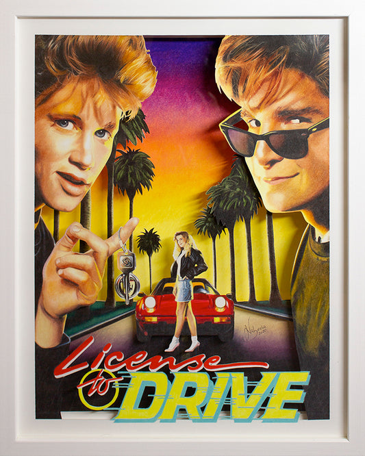 License to Drive Diorama Drawing
