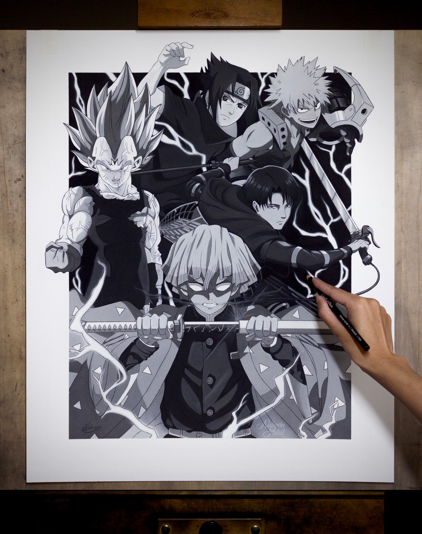 Prorivals | Original Charcoal Drawing