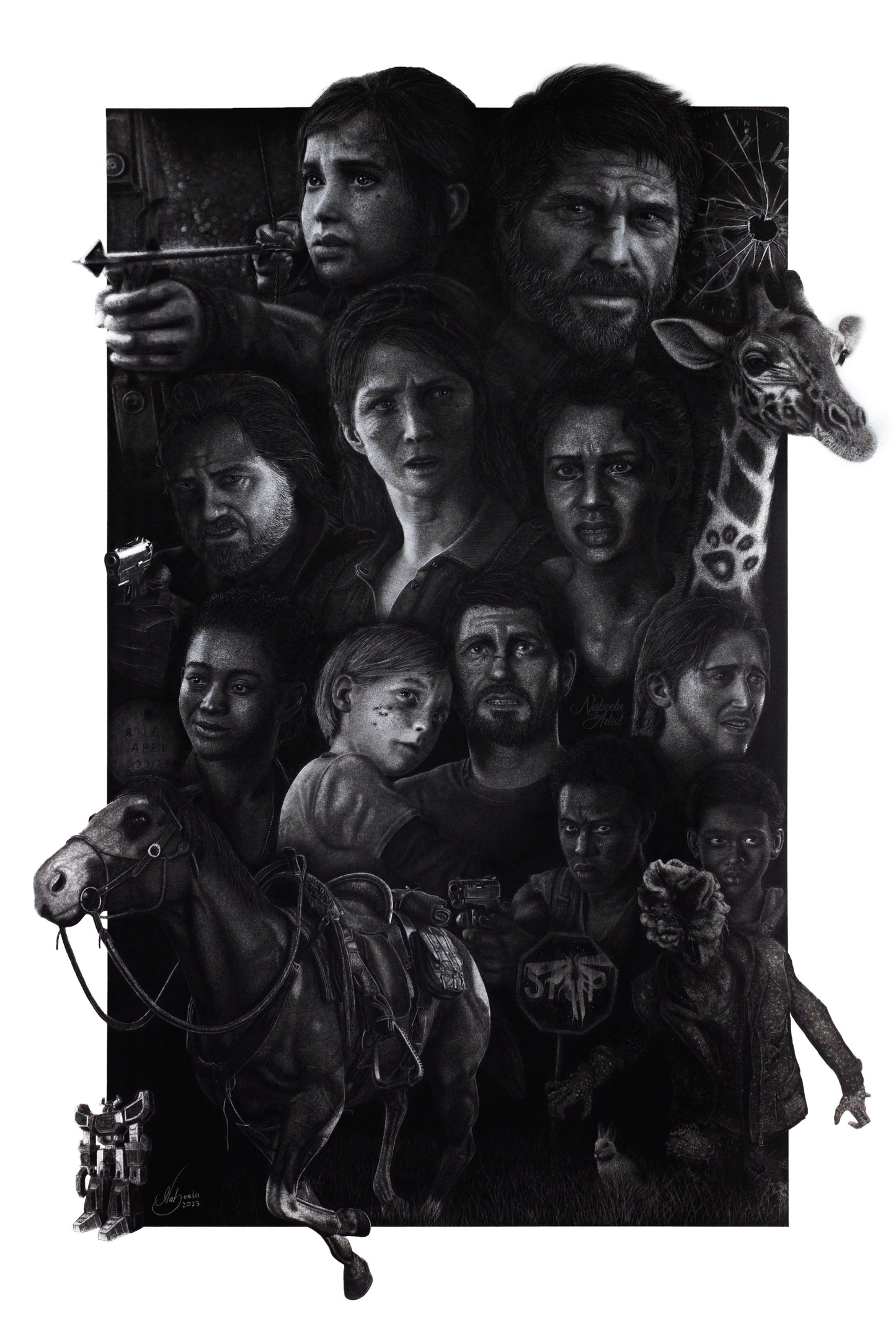 The Last of Us - 10 Year Anniversary | Original Charcoal Drawing