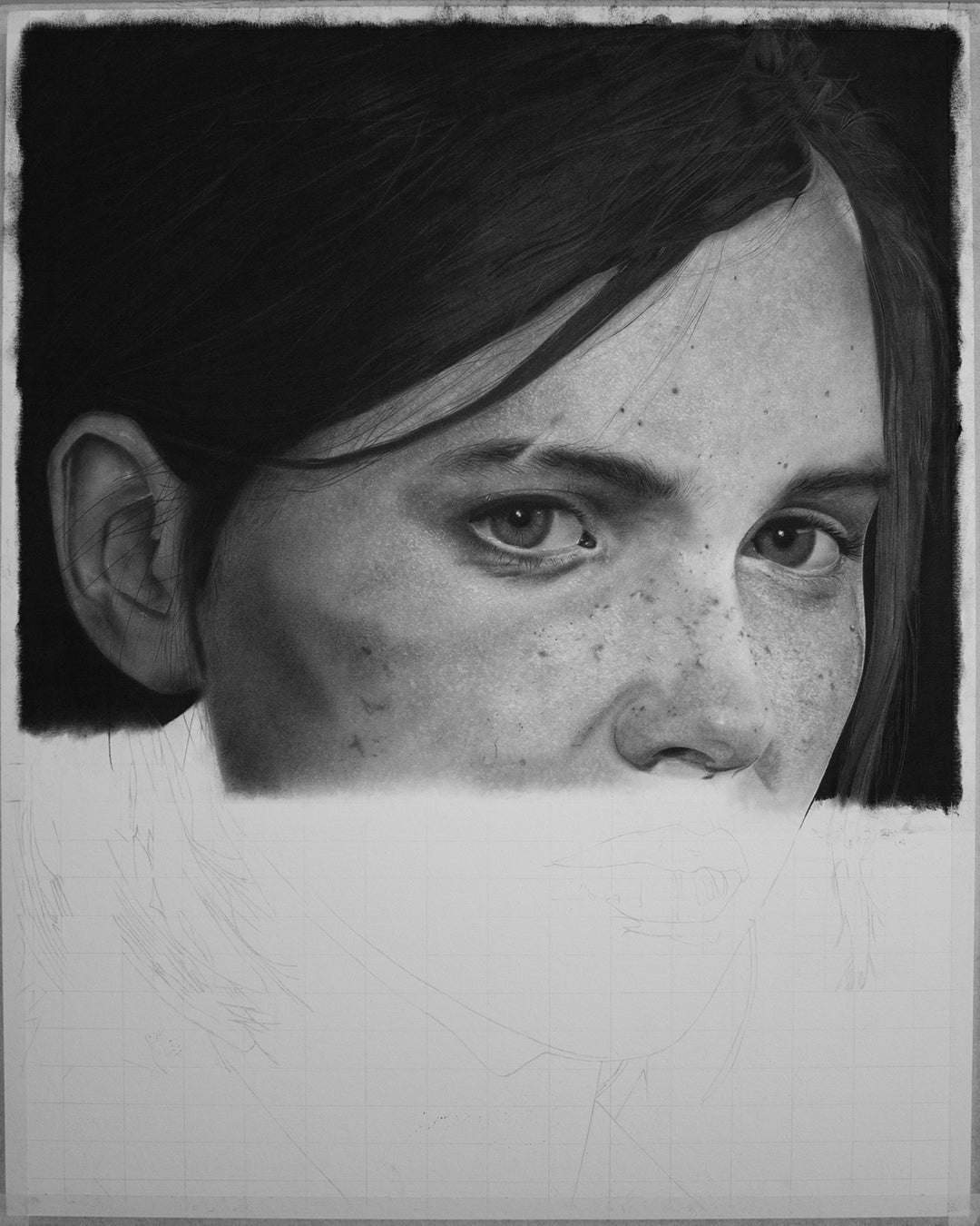 Ellie Williams Charcoal Drawing The Last of Us 2